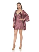 Satin set, nightdress, light burgundy bathrobe PIZ204 - Online store - Boutique